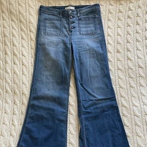 Wide leg flare denim